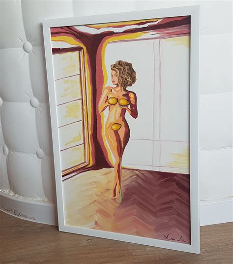 Nude Woman Oil Painting Original Surrealism Painting Art Wall Nude Oil Etsy
