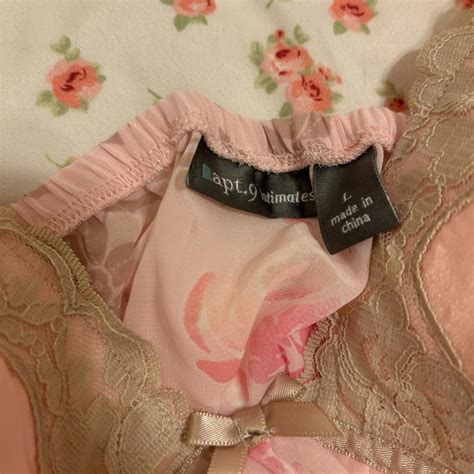 Vintage Apt Intimates Floral Babydoll Lingerie Depop