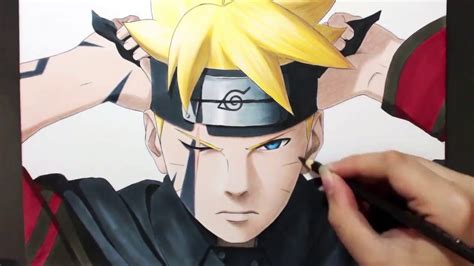 Speed Drawing Boruto Uzumaki Youtube