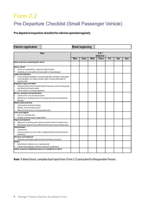 45 Best Vehicle Checklists (Inspection & Maintenance) ᐅ TemplateLab