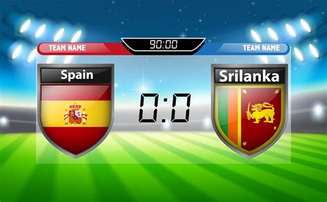 Un marcador de España VS Srilanka 431951 Vector en Vecteezy