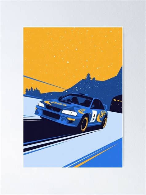 Subaru Impreza Wrc Rally Poster For Sale By Alonsojuni Redbubble