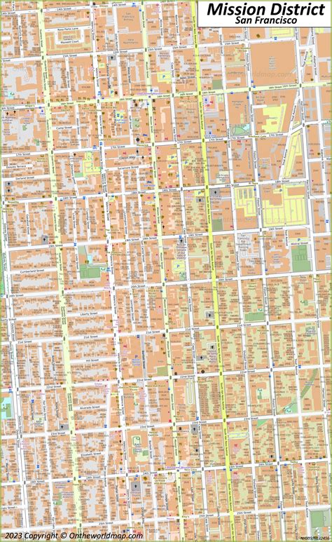 Mission District Map | San Francisco - Ontheworldmap.com