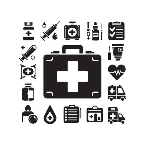 Medical Emergency Icons Set Illustration 48930804 Vector Art At Vecteezy