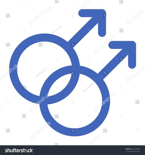 Two Male Gender Symbols Gay Couple Image Vectorielle De Stock Libre De Droits 272229623