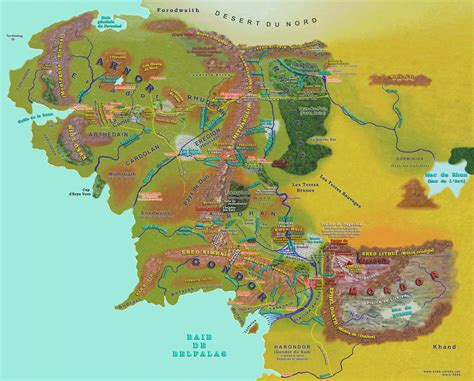 cartes de la terre du milieu