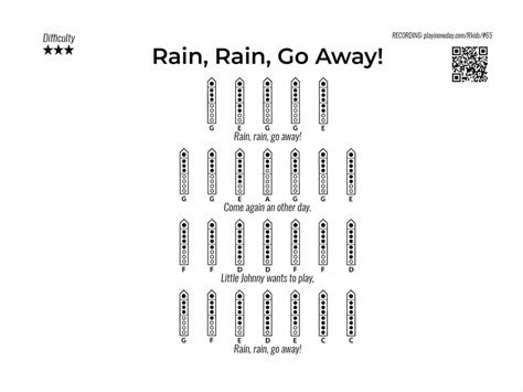 rain rain   simple notes  recorder learn  play