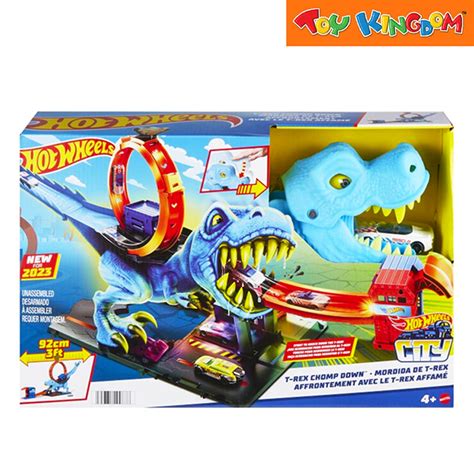 Hot Wheels City T Rex Chomp Down Playset Shopee Philippines