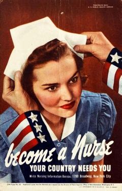 william ritter original vintage poster   nurse  country