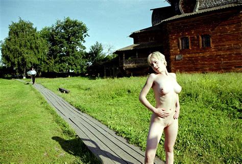 Vintage Photos Of Naked Short Haired Blonde At Outdoors Russian Museum Russian Sexy Girls