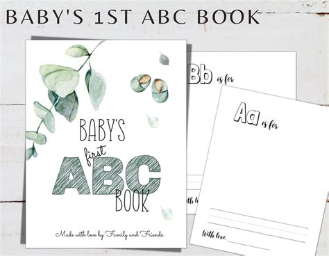Babys First Abc Book Printable Abc Book Babys First Alphabet Book