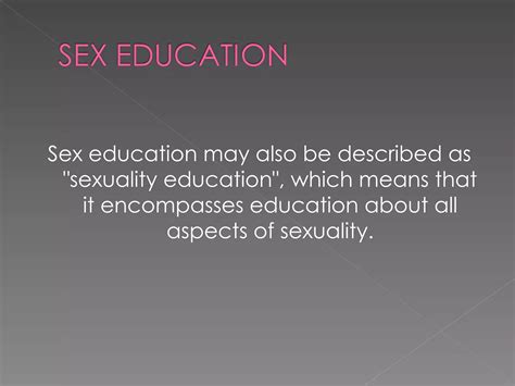 Sex Education PPT