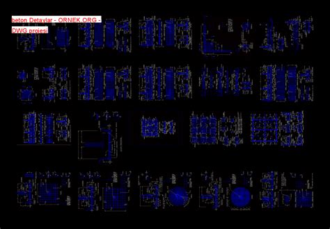 Beton Detaylar Dwg Projesi Autocad Projeler