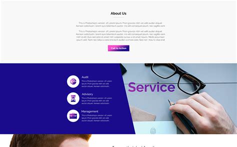 Consulting/Service PSD Template #66045