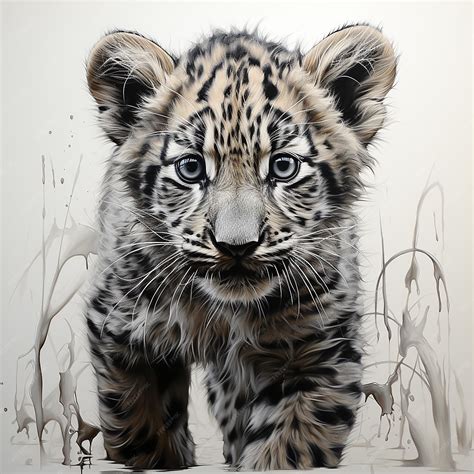 drawing of snow leopard 11
