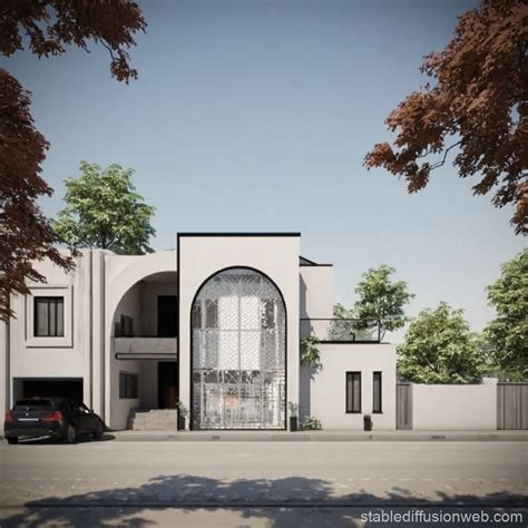 High Quality Building Rendering Stable Diffusion Online