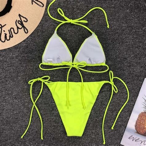 Nakd Beach Swim Classic Chic Two Piece Yellow String Bikini Set Poshmark