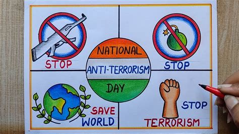 National Anti Terrorism Day Poster Drawing Easy21 May How To Draw