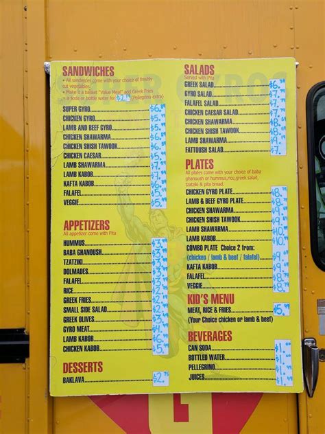 Menu At Super Gyros Restaurant Kirkland