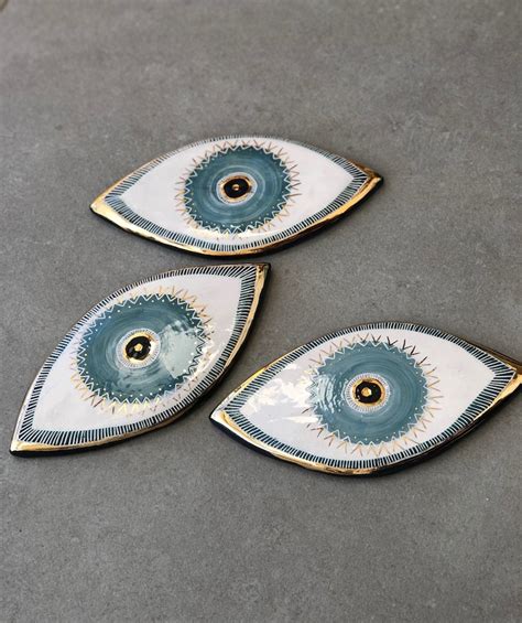 Handmade Ceramic Evil Eye The Eye Large Wall Hanging Etsy