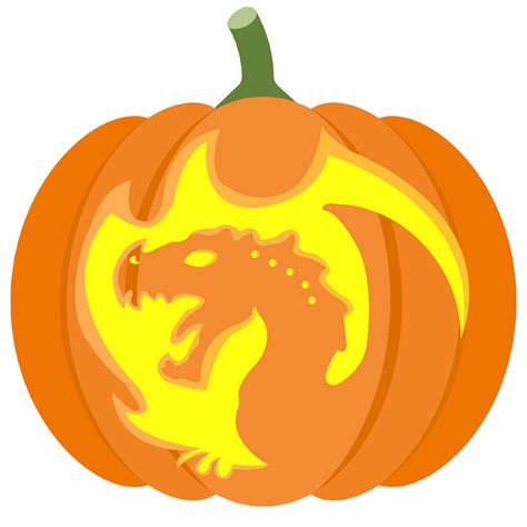 Dragon Pumpkin Carving Stencil Printable