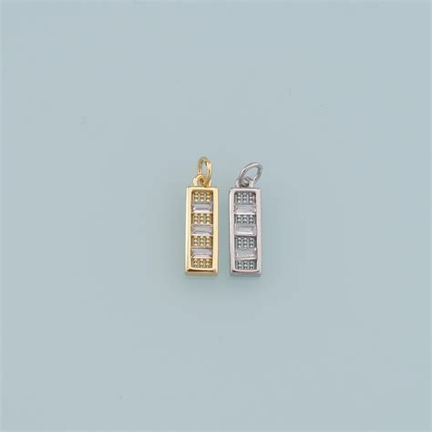 gold strip charmsk gold filled bar pendantbar charm bracelet