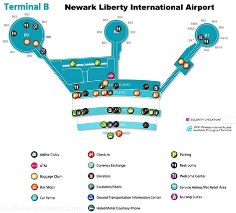 Newark Liberty International Airport Gate Map