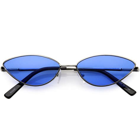 Sunglassla Retro Small Metal Cat Eye Sunglasses For Women Color