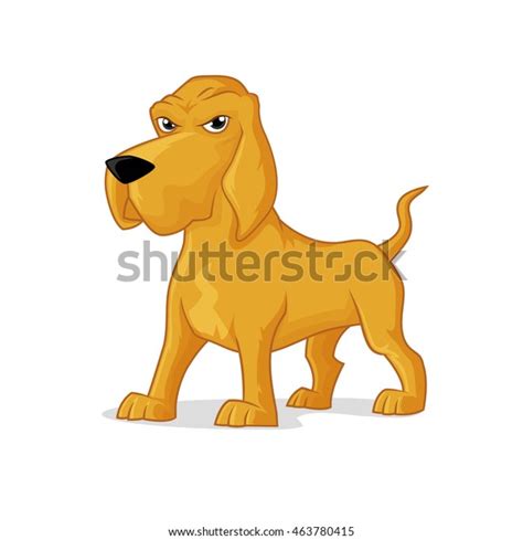 Bloodhound Dog Vector Cartoon Illustration Isolated Stock Vector