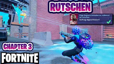 Füge Gegnern Schaden zu während du rutscht Fortnite Wie rutscht man