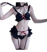 Amazon Jasmygirls Cow Cosplay Lingerie Anime Bikini Costume Sexy Maid Outfit Kawaii Lolita