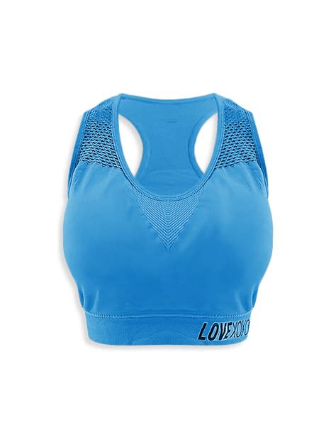 Sports Bra Medium Impact Seamless Blue