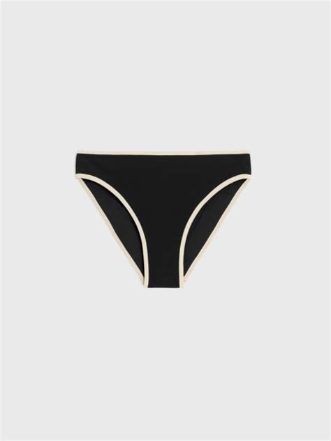 Totême Stripe edge bikini bottoms black REVERSIBLE