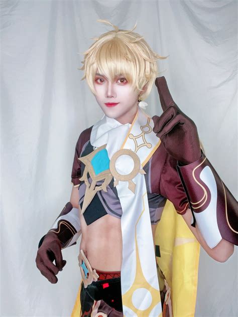 Genshin Impact Traveler Aether Cosplay Costume Anime Game Etsy Uk