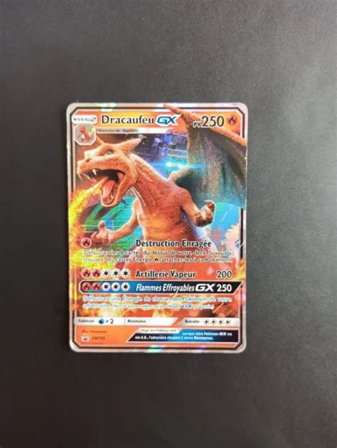 CARTE POKÉMON DRACAUFEU GX SM195 Promo Soleil et Lune FR EUR 9 90