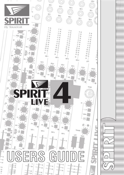 Soundcraft Spirit Live 4 User Manual