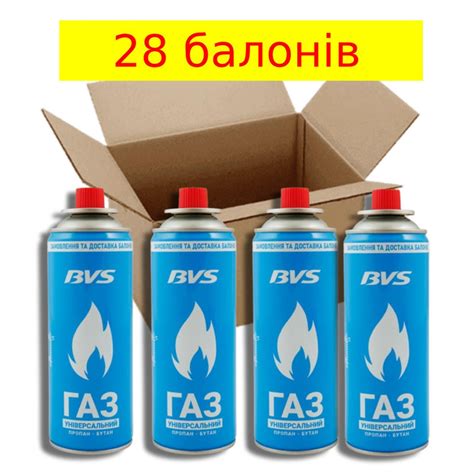 Цанговый газовый баллон - картридж для туристических плит и горелок BVS ...
