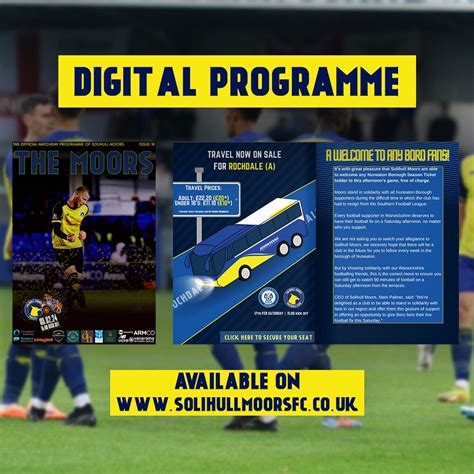 Click Here For Todays Digital Programme Solihull Moors Fc