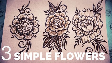 Small Easy Henna Flower Designs | Best Flower Site