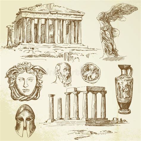 Elemento Antico Di Disegno Dellornamento Della Grecia Illustrazione