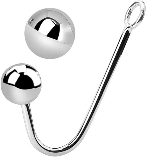 Plug Anale Dilatation Roluck Crochet Anal Avec Boules Interchangeables En Acier Inoxydable