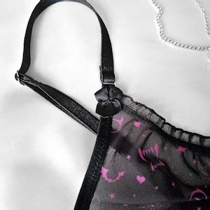 Vampire Doll Cute Goth Kawaii Lingerie Set Mesh Sexy Alternative Gothic
