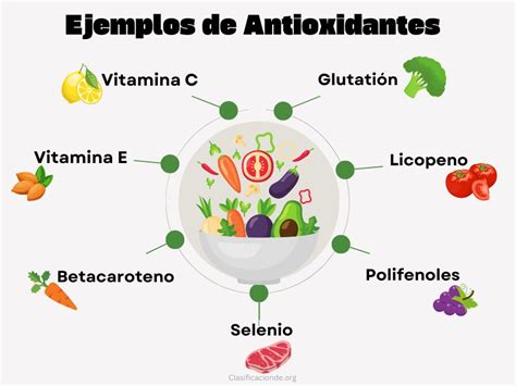 Ejemplos De Antioxidantes ¿cómo Se Clasifican