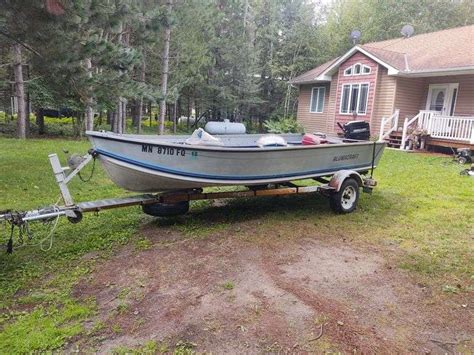 1986 Alumacraft Lunker V16 Aluminum Boat And Yacht Club Trailer