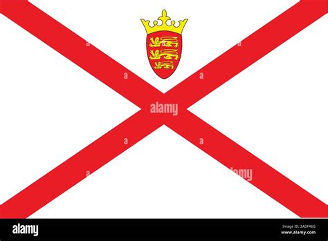 Jersey Channel Island Flag Stock Vector Images Alamy