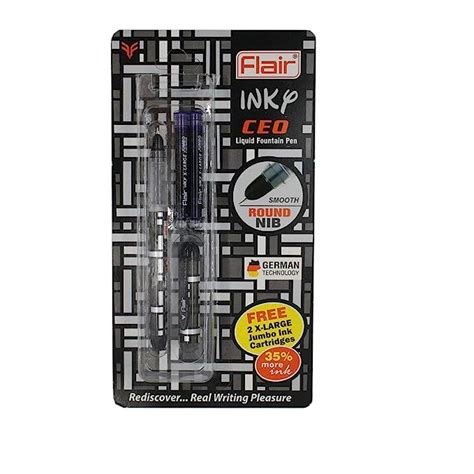 Flair Inky Series CEO Liquid Ink Fountain Pen Blister Pack Ergonomic