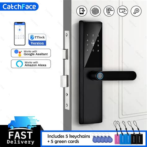 Bluetooth Fingerprint Smart Door Lock Para Casa Ttlock App Cart O De C