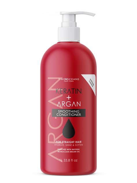 Keratin and Argan Hydra Smooth Conditioner, 1L / 33.8 fl oz - Two