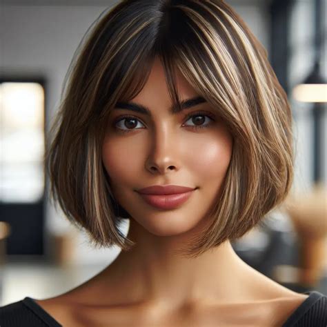 Cabelo Curto Marrom - Cabelo Curto com Mechas Marrom: O Segredo para Iluminar Seu Rosto