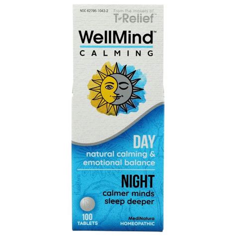 Medinatura Wellmind Calming Tablets 100 Tb Shelhealth